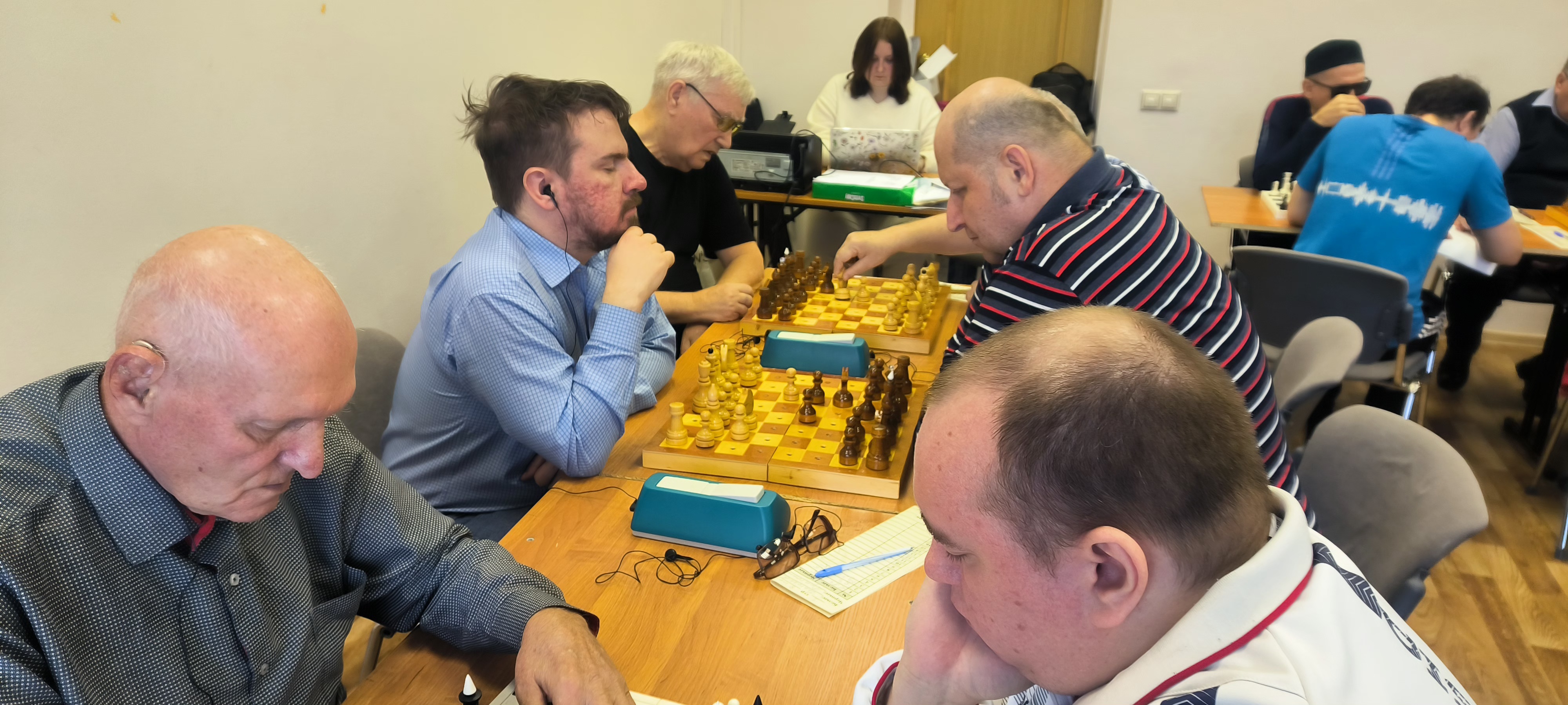 8 ноября в г. Ярославле стартовал чемпионат России по спорту слепых, дисциплина: шахматы – быстрая игра – командные соревнования (В1, В2, В3). 
