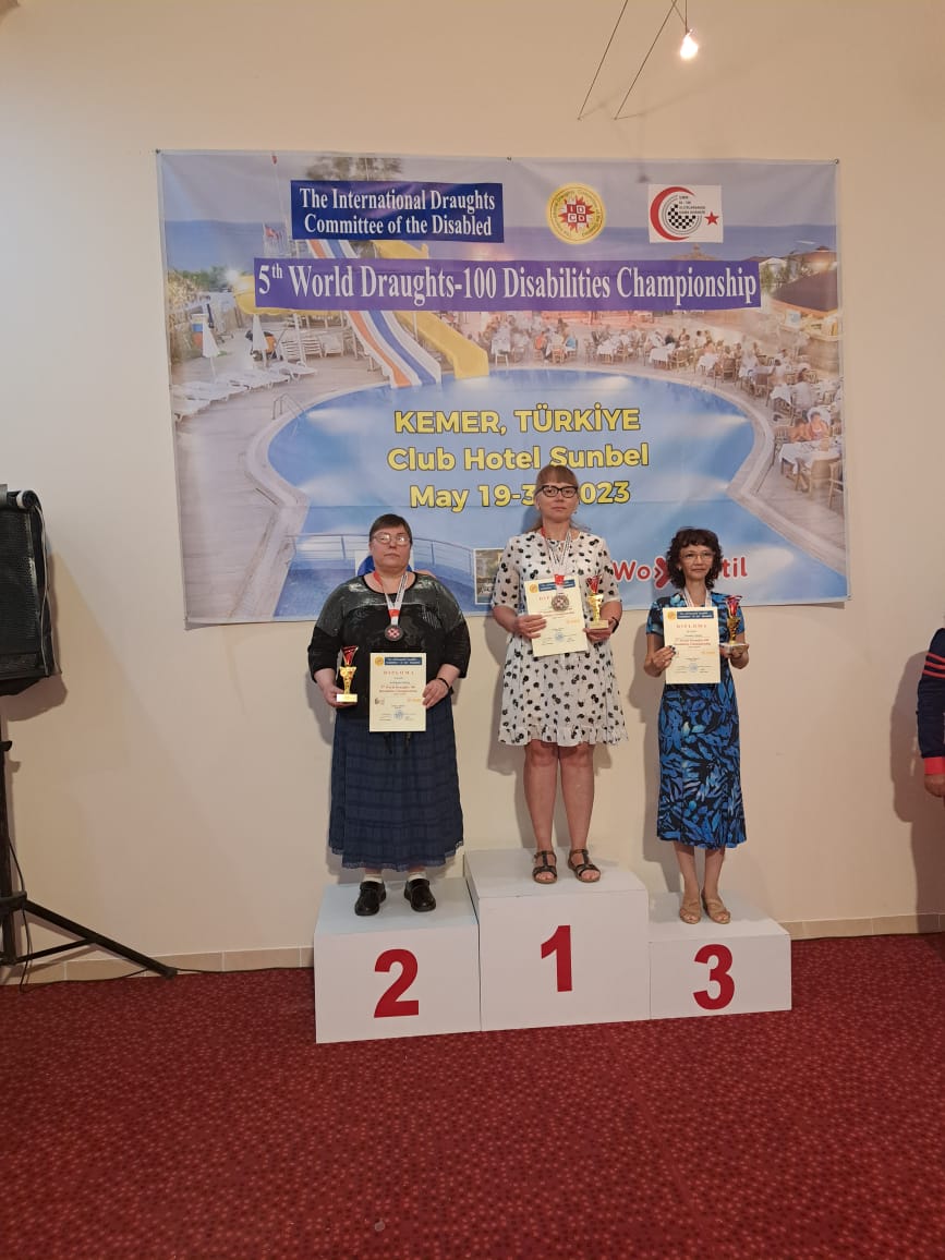 Российские спортсмены завоевали 2 золотые и 3 серебряные медали на чемпионате и первенстве мира по шашкам спорта слепых