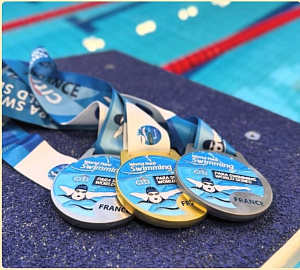 Сборная команда России по плаванию спорта слепых на международных соревнованиях во Франции завоевала золотую, серебряную и бронзовую медали среди всех классов  в общем зачете